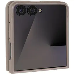 Шкіряний чохол Leather Case (AAA) для Samsung Galaxy Z Flip7 Light Gray