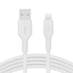 Кабель Belkin USB-A > Lightning заряджання/синхронізації 1м, силіконовий з кліпсою, білий teh0013625 - мініатюра 2