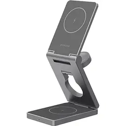 Бездротовий зарядний пристрій Proove Titan Volt 3in1 Gray (WSTV15000003) [131672]