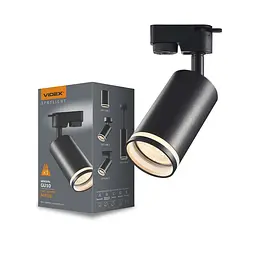 Світильник VIDEX під лампу GU10 SPF05C трековий чорний VIDEX (26834-000) - мініатюра 2