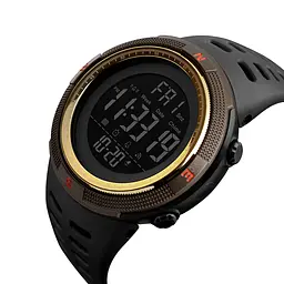Наручний годинник чоловічий Skmei 1251 Gold Brown, 1251GD (12294) - мініатюра 3