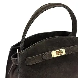 Сумка жіноча на плече класична кросбоді з натуральної замші повсякденна середня Firenze Italy F-IT-8877DB Коричневий - мініатюра 5