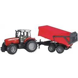 Уцінка. Трактор Bruder Massey Ferguson 7480 з причепом (02045) 