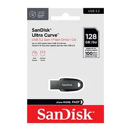 USB флеш накопичувач SanDisk 64GB Ultra Curve Black USB 3.2 (SDCZ550-064G-G46) - мініатюра 4