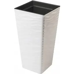 Горщик для квітів Form-Plastic Sahara slim квадро-35 49.9 л білий (3960-011)