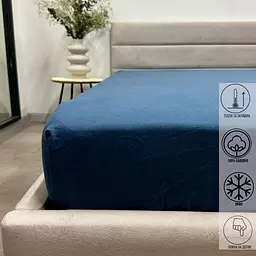 Простирадло Ecotton Super Soft SB-199 фланель на резинці Blue 180х200 см (24385) - мініатюра 2