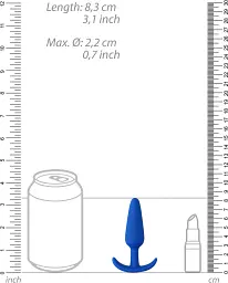 Анальна пробка ShotsToys Slim Butt Plug 8.3 см (синій) - мініатюра 9
