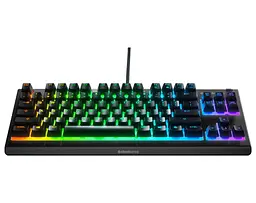 Клавиатура игровая мембранная бесшумная STEELSERIES APEX3 UA TKL RGB Whisper Quiet gaming switches - мініатюра 4