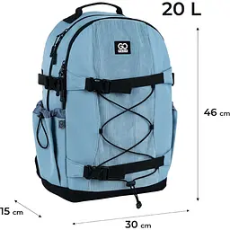 Рюкзак GoPack Education Teens 186 блакитний (GO25-186L-2) - мініатюра 3