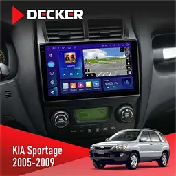 Штатна магнітола KIA Sportage 2005-2009 Decker D9-009 4x64, DSP, 4G, 2k Decker (НФ-00008867)