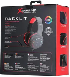 Дротова ігрова гарнітура Xtrike Me Gaming RGB Backlight GH-903, USB, 2m, black - мініатюра 6