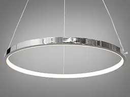 Стельова люстра LED Diasha MD9079-400HR, 36W, хром, для коридору, спальні, кухні, діаметр 40 см - мініатюра 2