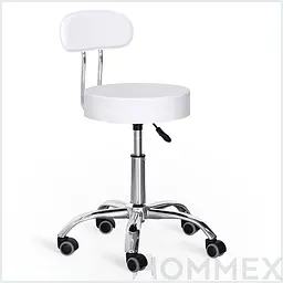 Кресло для мастера Hommex Elise Plus White (арт. H-125 White)