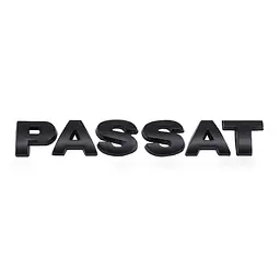 Емблема напис Passat метал (прямі букви) 115х16 мм Чорна на скотчі 17803 - мініатюра 2