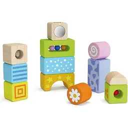 Дерев'яні кубики Viga Toys Брязкальця 12 елементів (50682) - мініатюра 2