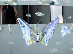 LED-люстра Diasha 598/800+500+400HR хром з метеликами 176 Вт пульт - мініатюра 8