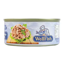 Тунець салатний у власному соку стерилізований WellFish з/б 160 г - мініатюра 4