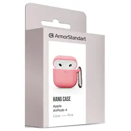 Чохол для навушників Armorstandart Hang Case для Apple AirPods 4 Pink (ARM81290) - мініатюра 3