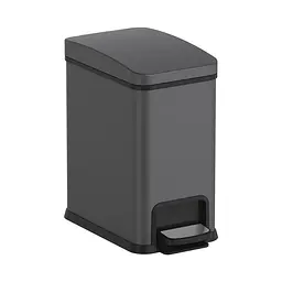 Відро для сміття з плавним закриттям прямокутне Koer TC-010108-07 8 л graphite KR5591, Графит - мініатюра 7