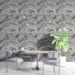Декоративна самоклейка 3D панель Sticker Wall Камінь чорно-білий мармур 700х700х7мм 154 SW-00000219 - мініатюра 5