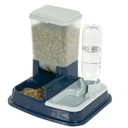 Flamingo Water+Feed Bowl фламінго воте+фід боул поїлка-годівниця на підставці для собак, пластик