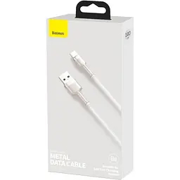 Кабель Baseus Cafule Metal Data Type-C 66W (1m) white (CAKF000102) - мініатюра 3
