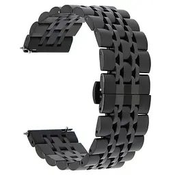 Браслет BeWatch для Samsung Galaxy Watch 3 45 мм Ремінець 22мм Classic сталевий Link Black (1021401.10) - мініатюра 3