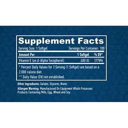 Вітамін Е Haya Labs Vitamin E 400 МО 100 гель капсул - мініатюра 3