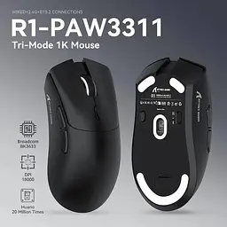 Мишка ігрова бездротова Attack Shark R1 black - мініатюра 3