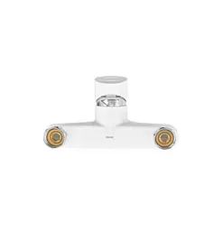Змішувач для ванни Plamix CEZAR-009 EURO SET White, зі шлангом, лійкою та кронштейном (PM0692) - мініатюра 5