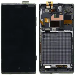 Дисплей Nokia 830 Lumia чорний, оригінал PRC, з рамкою