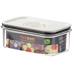 Контейнер Herevin Canister-Vacuum Lid-White-Black вакумна кришка 0.6 л (161174-000) - мініатюра 2