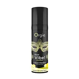 Рідкий вібратор Orgie Dual Vibe! Liquid Vibrator Lemon Gin and Tonic 15 мл - мініатюра 4