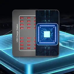 Зарядна станція ILEPO багатопортова на 40 USB портів 200 Вт / мережевий мультизарядний пристрій (19014) - мініатюра 6