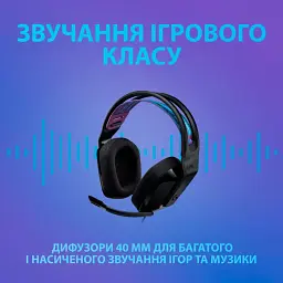 Навушники з мікрофоном Logitech G335 Wired Gaming Black (981-000978) - мініатюра 3