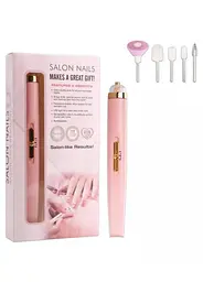 Портативний фрезер для манікюру та педикюру акумуляторний  NAIL POLISHER з 5 насадками у комплекті 