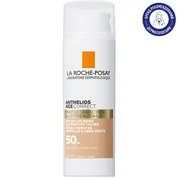Антивіковий сонцезахисний засіб для чутливої шкіри обличчя La Roche-Posay Anthelios Age Correct Tinted проти зморшок та пігментації з тонуючим ефектом SPF 50 50 мл (MB367600) - мініатюра 2
