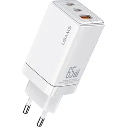 Мережевий зарядний пристрій Usams US-CC180 65W White (CC180TC02) [139635]