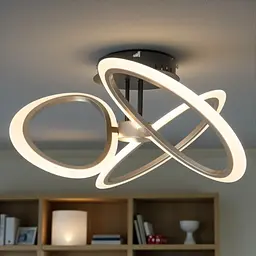 LED-люстра стельова Diasha WG5144/3 45W, 3 світлові петлі, 3 кольори світла, Ø54 см - мініатюра 2