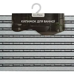 Килимок у ванну кімнату Eco Fabric смужка 69х40 см білий (6940-003) - мініатюра 7