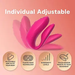 Вібратор We-Vibe Chorus Pro Electric Pink для пар зі смарт-управлінням - мініатюра 11