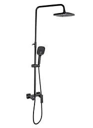 Душова система універсальна Qtap Gemini Black Matt з виливом QTGEM111BLM45686