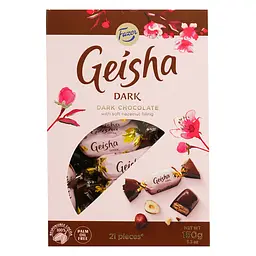 Цукерки Fazer Geisha чорний шоколад з тертим горіхом 150 г - мініатюра 2
