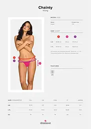 Трусики Obsessive Lolitte Chainty L/XL рожевий - мініатюра 9
