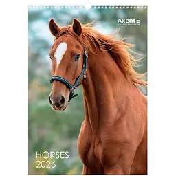 Календар настінний Axent А3 Horses 2026 рік (8804-26-3-A)