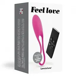 Віброяйце Love To Love Feel Love Pink з пультом ДУ та регулюванням інтенсивності - мініатюра 3