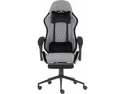 Комп'ютерне крісло для геймера GT Racer X-2324 Fabric Gray/Black Suede