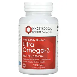 Омега-3 Ультра Protocol for Life Balance Ultra Omega-3 500 ЭПК/250 ДГК 90 гелевых капсул