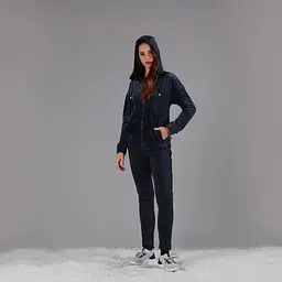 Штани CMP Women's Trousers in Jersey-chenille Black-Blue XS (1097-30M0226-N950 36) - мініатюра 4