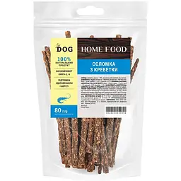 Ласощі для собак Home Food соломка з креветки 80 г